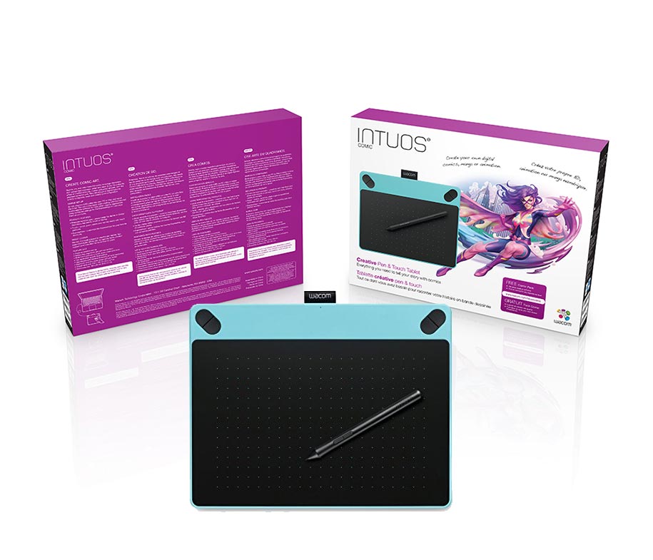 Wacom Intuos Comic Creative Pen and Touch Tablet CTH-490/B1-CX - Sinar
